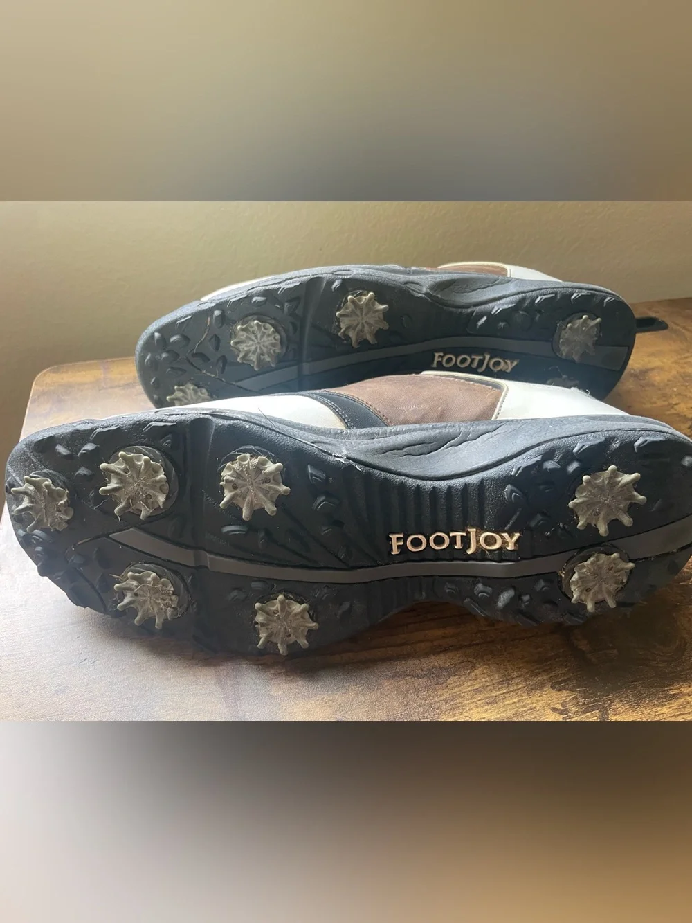 FootJoy White and Brown Men's Golf Shoes